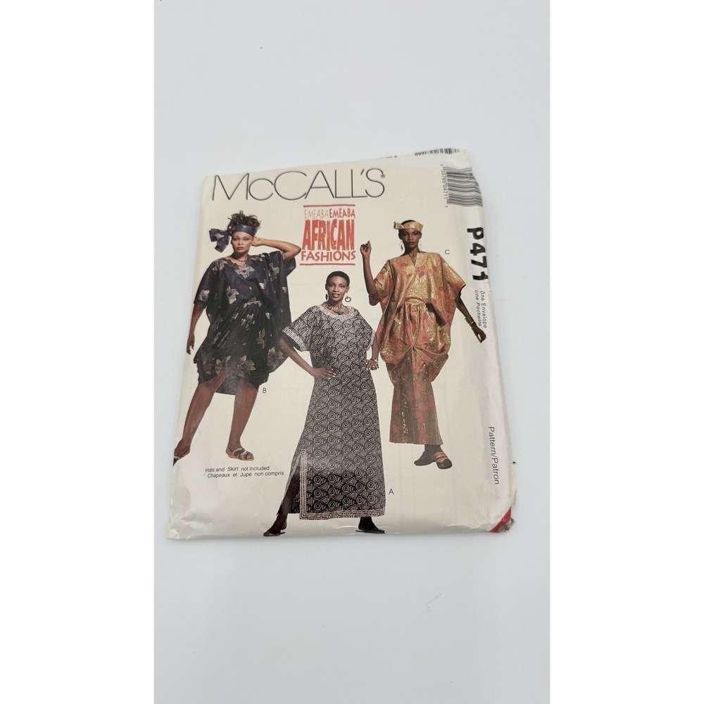 P471 McCALL's Sewing Pattern African Fashions Caftans & Tunics UNCUT